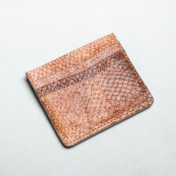 Mimosa salmon leather cardholder